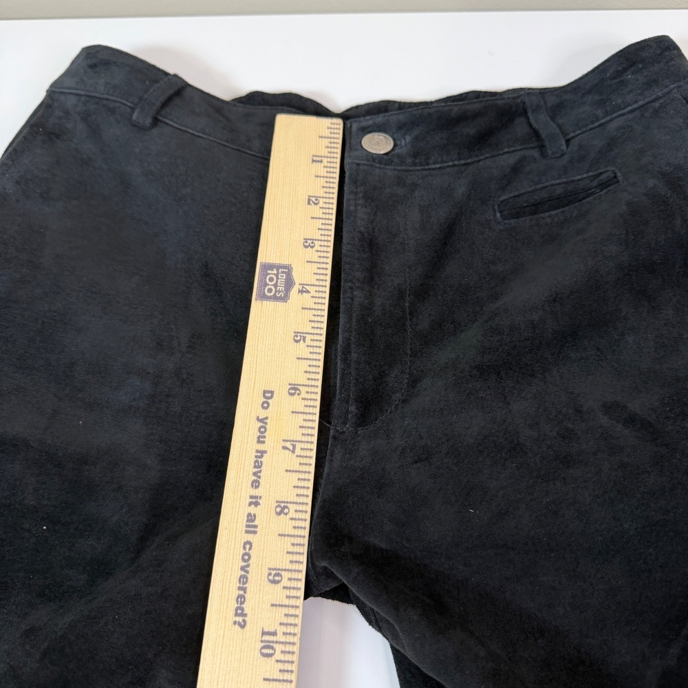 Lilly Pulitzer Womens 4 Black Washable Pig Suede Pants Classic Preppy Western - Picture 6 of 10